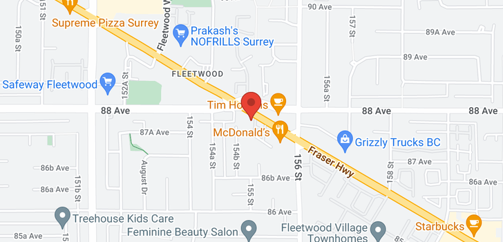 map of 101 15525 87A AVENUE